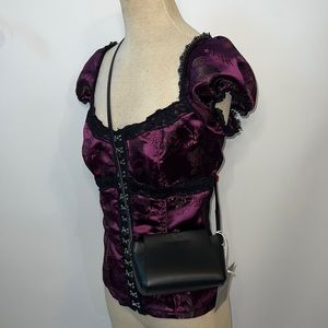 Everlane form mini black leather micro shoulder bag crossbody sling new dust bag